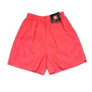 Vintage 90's Nike Nylon Shorts Women's‎ M Pink Gray Tag Deadstock Swoosh Logo